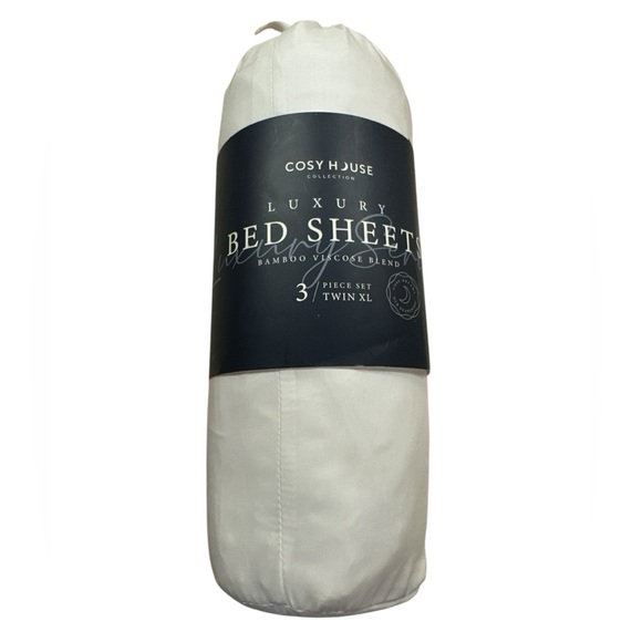 Cosy House Collection Luxury Bed Sheets Bamboo Viscose Blend 3 Piece NWT Twin XL - Picture 1 of 4